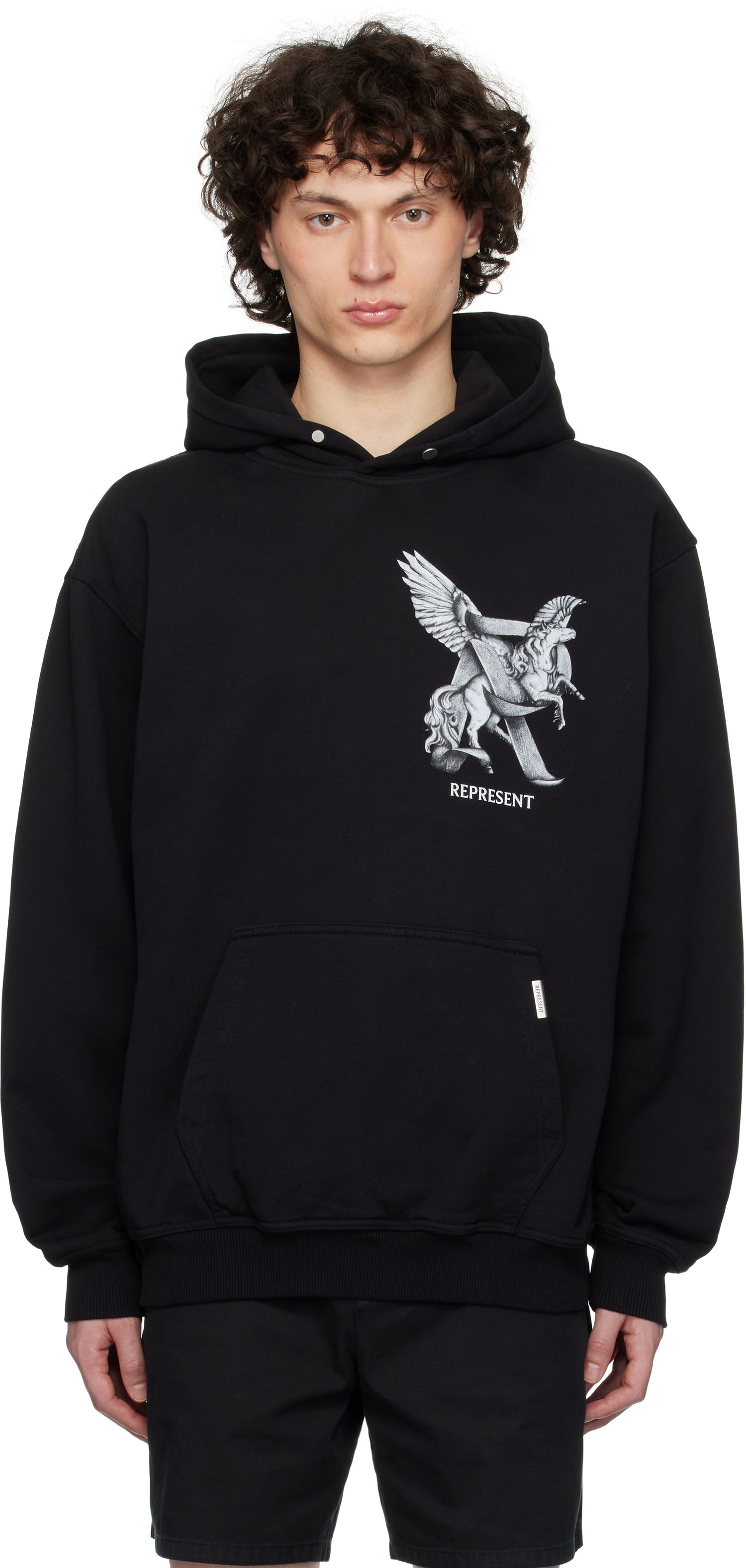 Huppari Represent Clo Represent 'Elegance In Motion' Graphic Print Hoodie Musta | MLM41065, 0