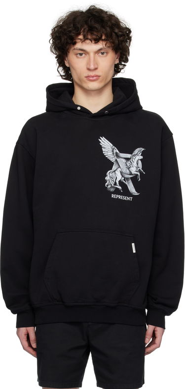 Huppari Represent Clo Represent 'Elegance In Motion' Graphic Print Hoodie Musta | MLM41065, 0