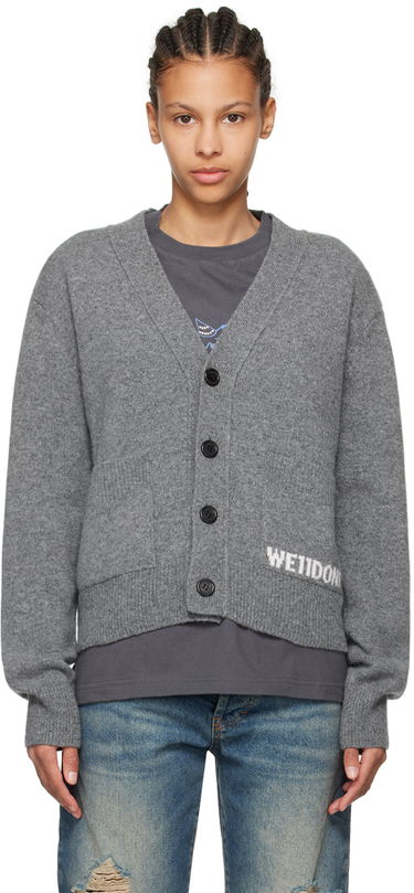 Villapaita We11done We11done Patch Pocket Cardigan Harmaa | WD-KC3-23-621-U-CH, 0