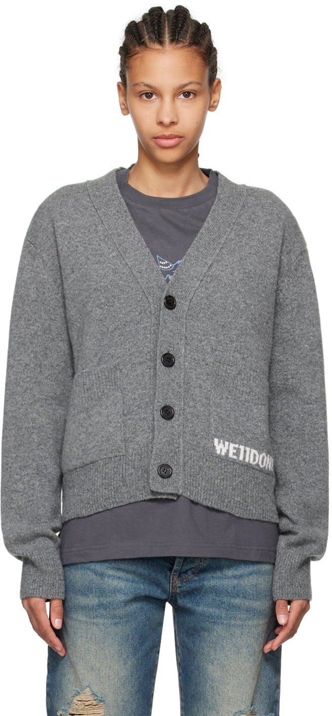 Villapaita We11done We11done Patch Pocket Cardigan Harmaa | WD-KC3-23-621-U-CH