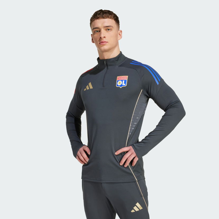 Huppari adidas Performance Olympique Lyon Tiro 25 Competition Training 1/4 Zip Top Harmaa | JL7747