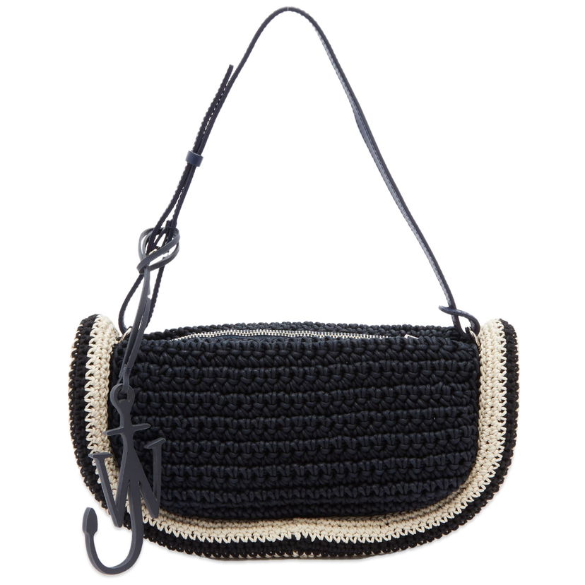 Olkalaukku JW Anderson The Bumper-15 Crochet Shoulder Bag Tummansininen | HB0576-FA0305-888