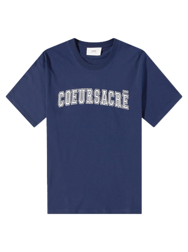 T-paita AMI Coeur Sacre Tee Tummansininen | HTS009-726-491