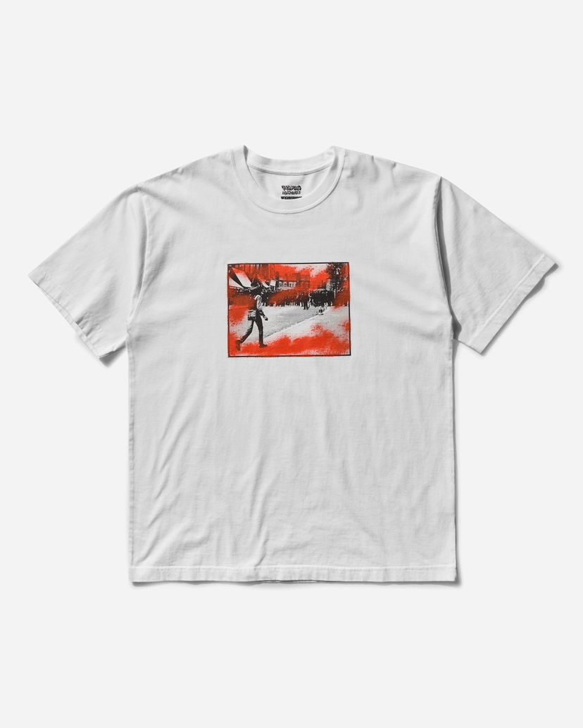 T-paita Neighborhood Rebel Dread Print T-Shirt Valkoinen | 242PCDRN-ST01S WHITE