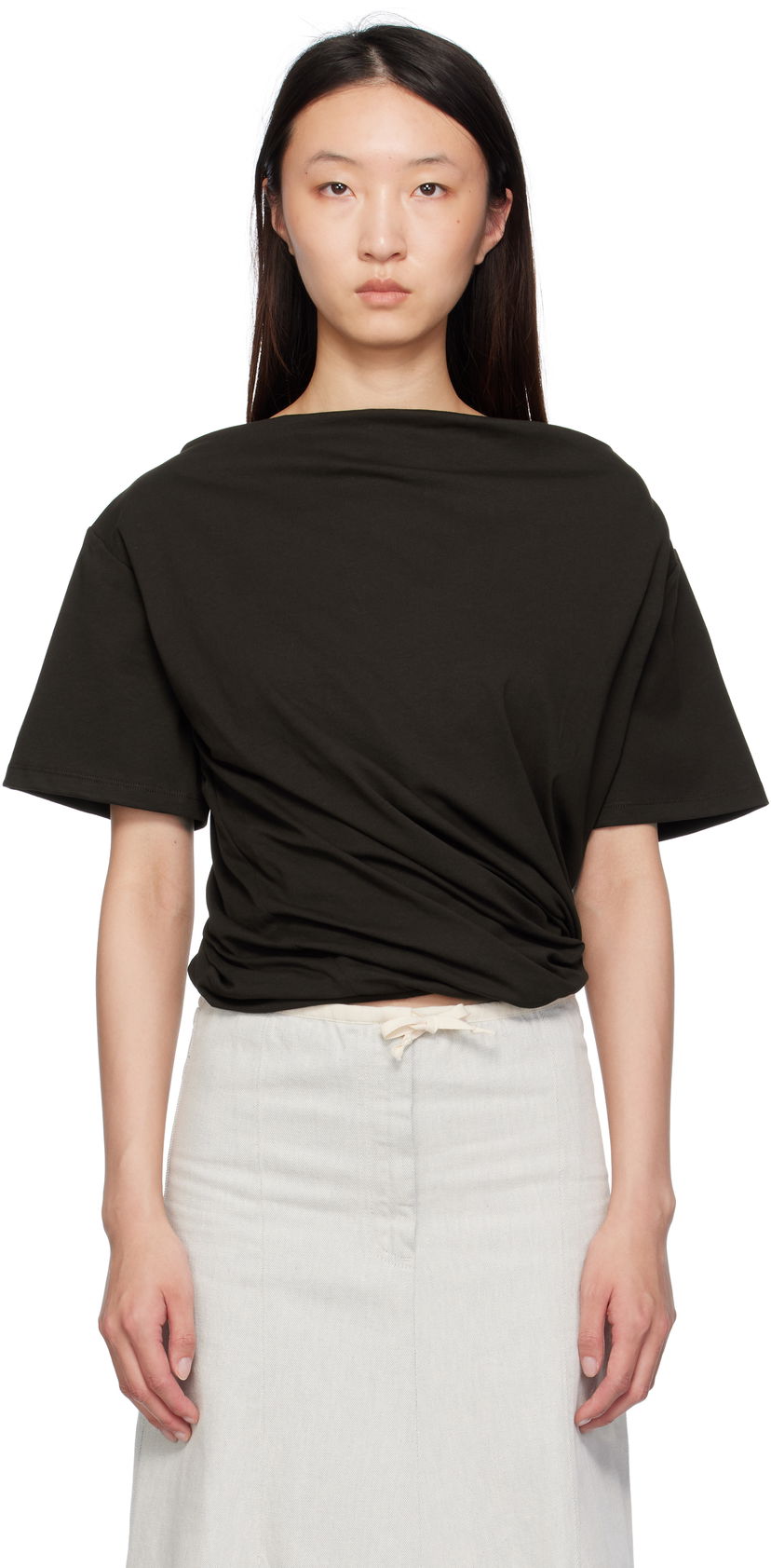 T-paita Baserange Baserange Turn T-Shirt Musta | TOTUS-RC-SU25