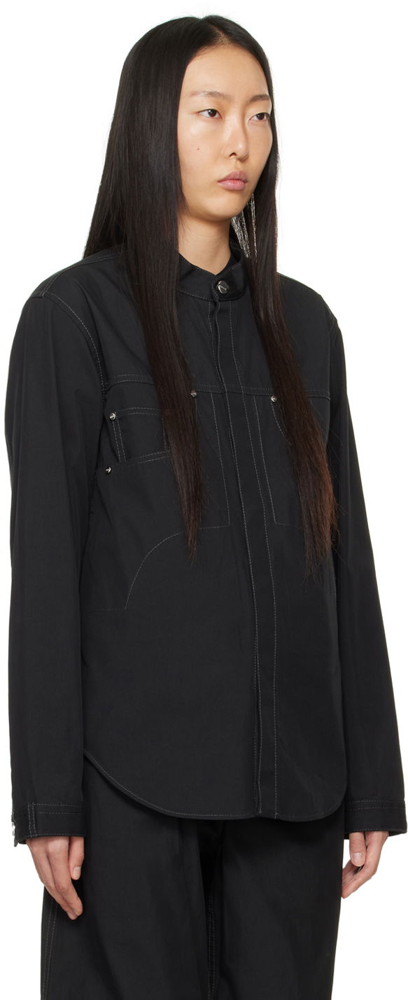 Paita Dion Lee Rivet Denim Jacket Musta | C5040PS24, 1