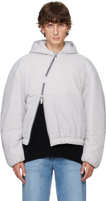 Puffer takki ADER ERROR Asymmetric Zip Puffer Jacket Harmaa | BN01FWJK1302GR, 0