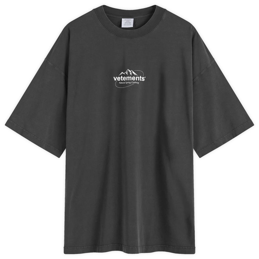 T-paita VETEMENTS Spring Logo T-Shirt Musta | UA65TR680B