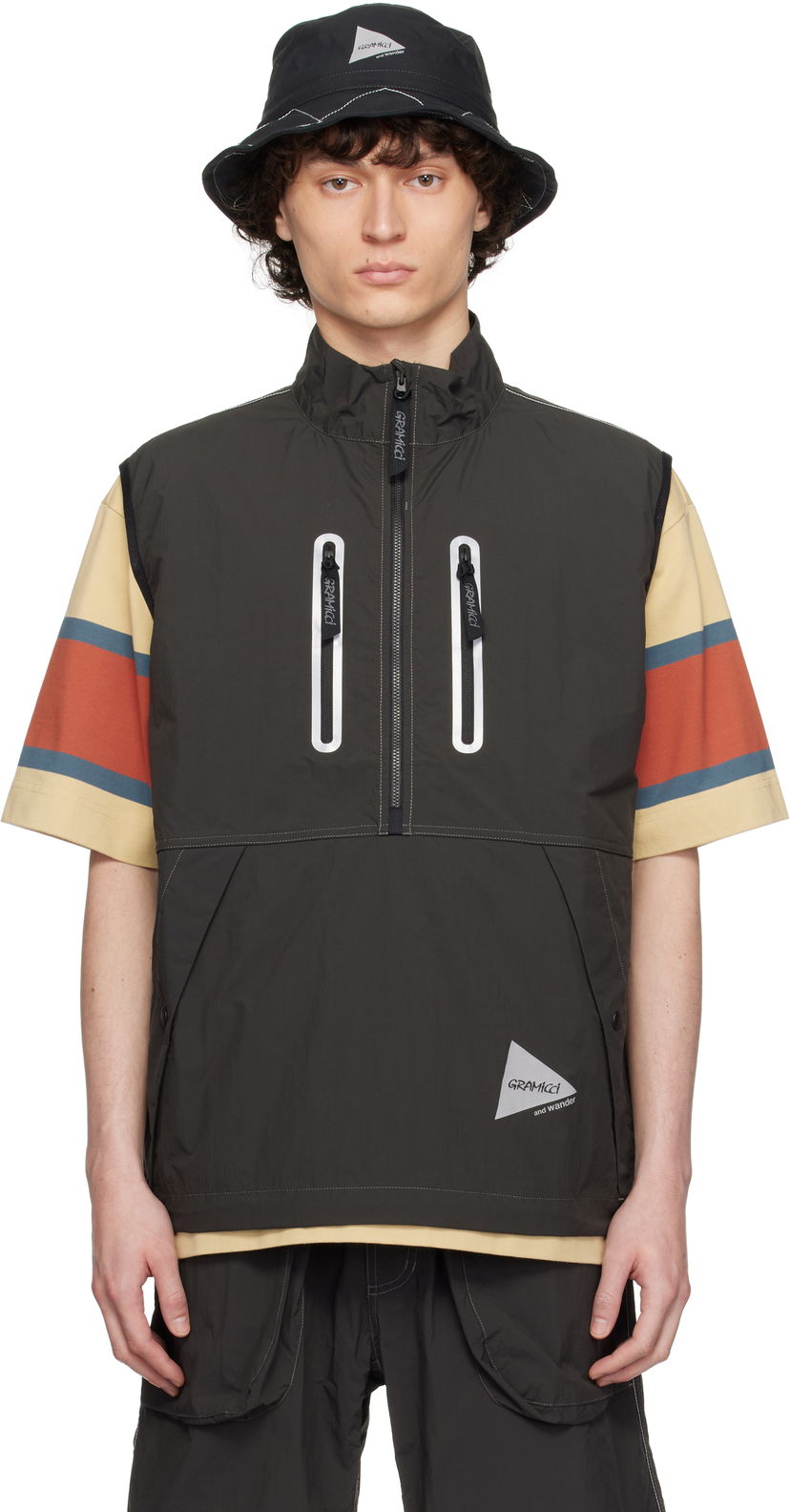 Liivi and wander Gramicci Edition Brushed Nylon Vest Vihreä | GUJ5-S3001