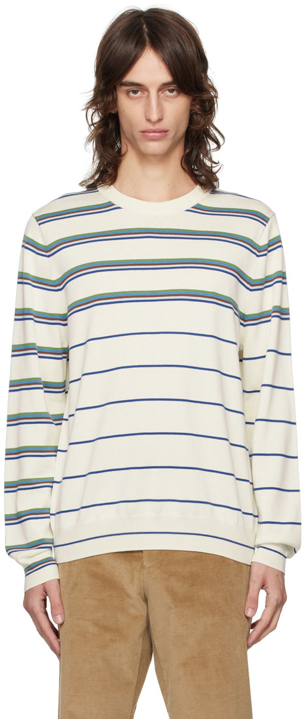 Villapaita Paul Smith Paul Smith Striped Sweater Valkoinen | M1R-893Y-N02423-04