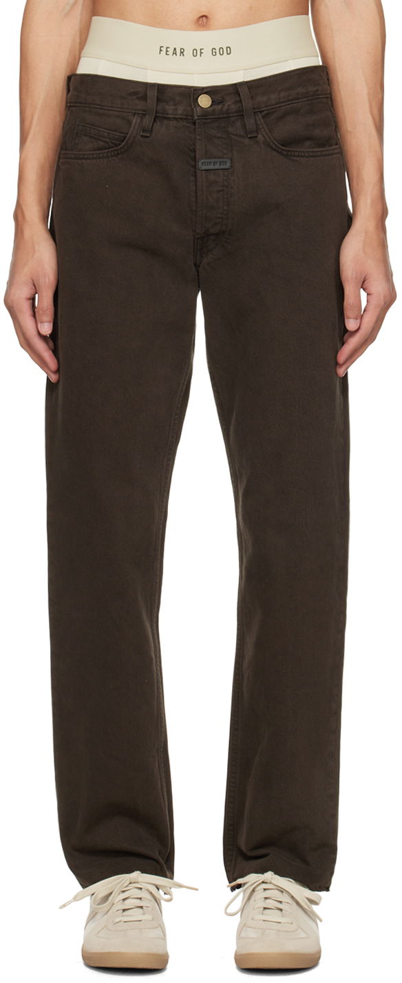 Jeans Fear of God Brown Straight-Leg Jeans Ruskea | FG840-030DNM