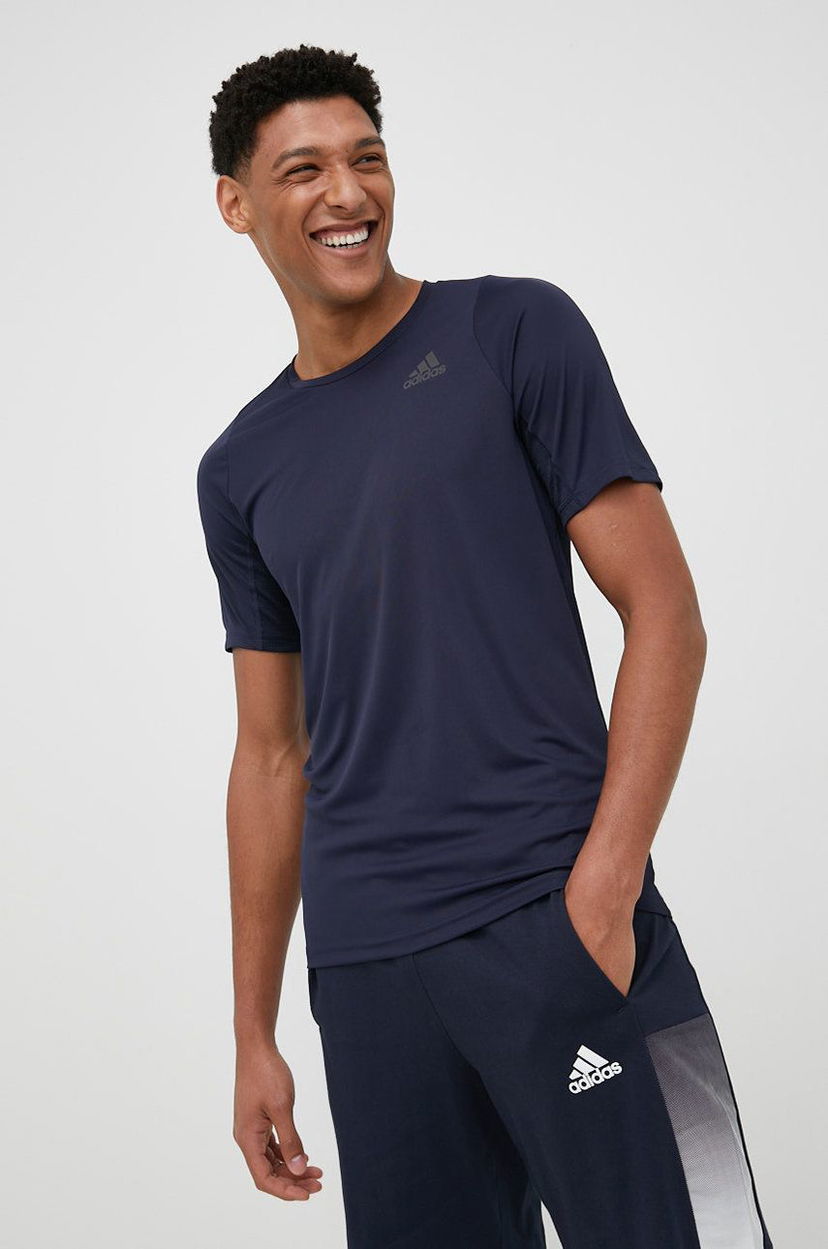 T-paita adidas Performance Performance Run Icons Tee Tummansininen | HC0408