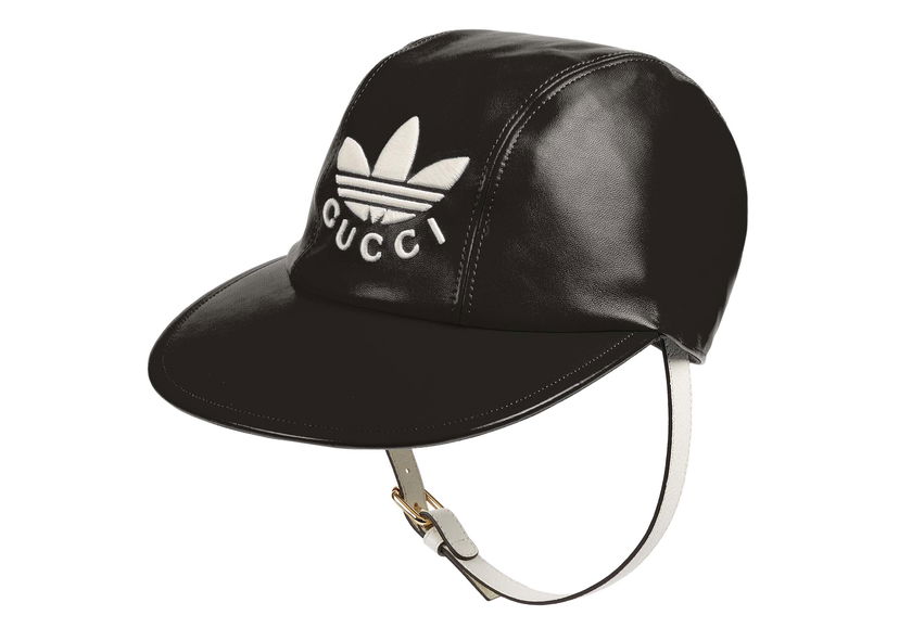 Korkki Gucci adidas x Baseball Hat with Chin Strap Black Musta | 724622 3HANU 1077
