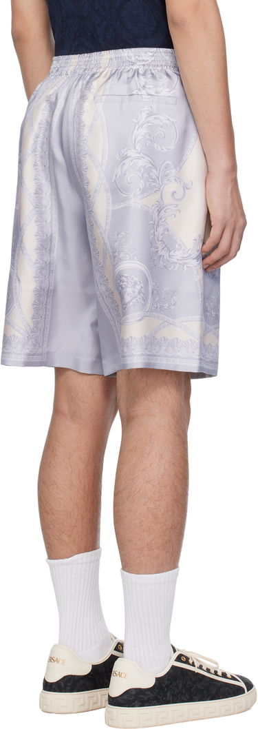 Shortsit Versace Versace 'La Coupe des Dieux' Silk Shorts Violetti | 1002476_1A11391, 2