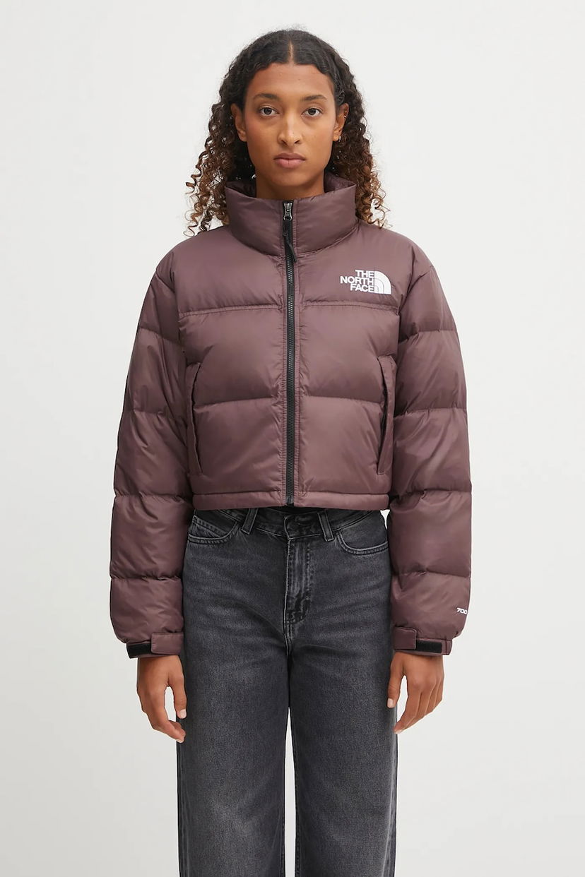 Puffer takki The North Face The North Face Nuptse Cropped Puffer Jacket Ruskea | NF0A5GGEBQ71