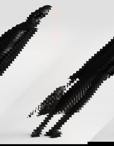 Hame Dolce & Gabbana Dolce & Gabbana Twill Midi Skirt with Chiffon Musta | F4DAOTGDDHVN0000, 1