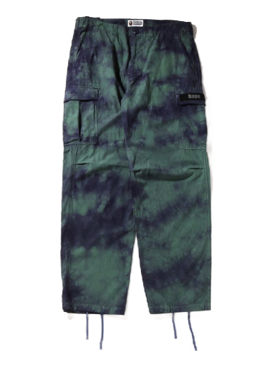 Housut BAPE Tie Dye Relaxed Fit 6 Pocket Pants Vihreä | 1I80-152-012