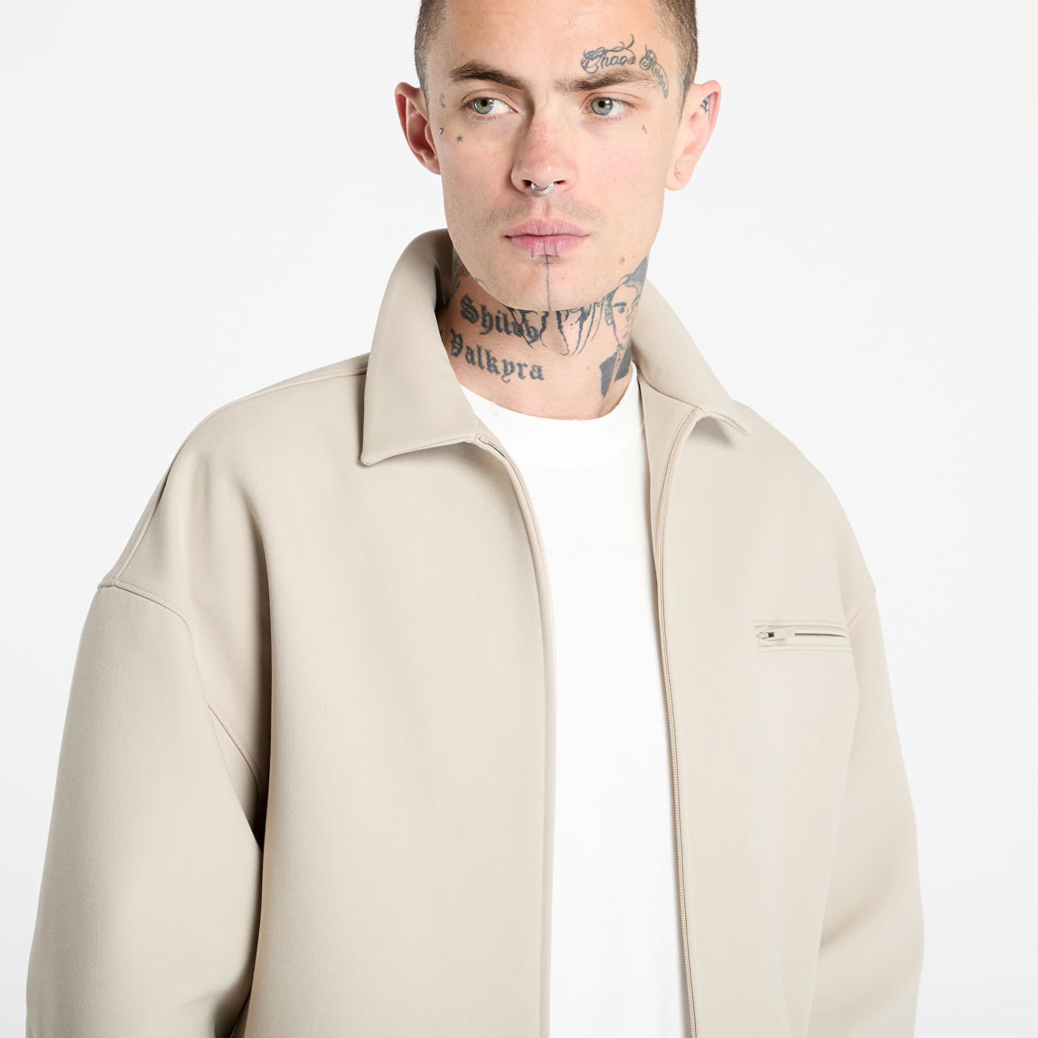 Takki Fear of God Fear of God Essentials Bonded Canvas Zip-Up Jacket Beige | 202SP258061F-198, 1