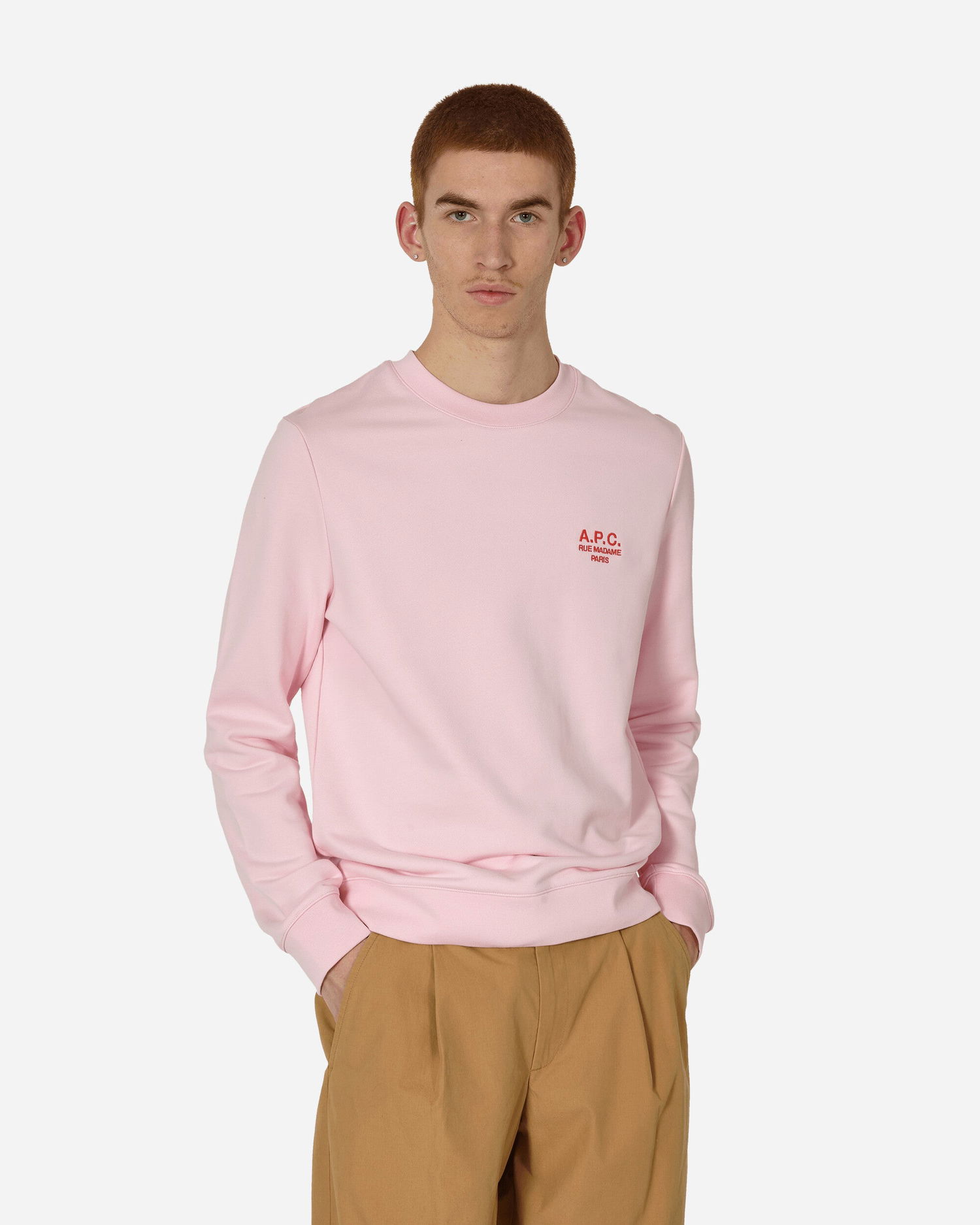Villapaita A.P.C. Rider Crewneck Vaaleanpunainen | COEZD-H27699 TFE, 0
