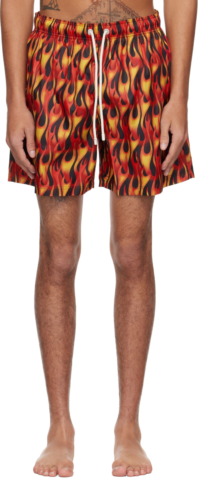 Uimapuvut Palm Angels Palm Angels Flames Swim Shorts Monivärinen | PMFD012S25FAB0072518