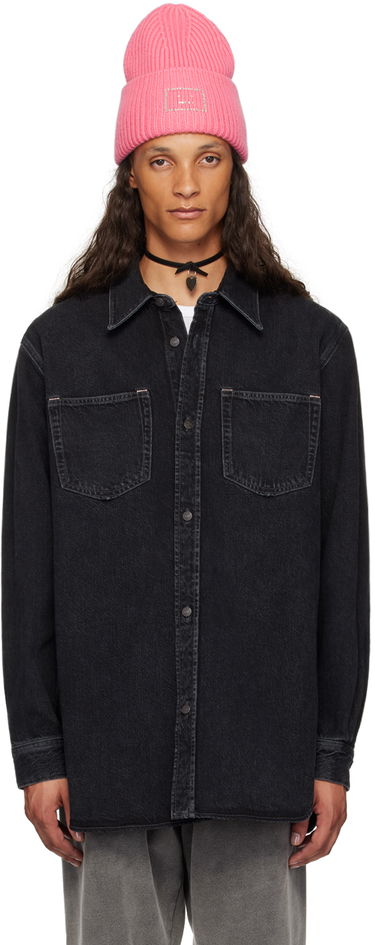 Paita Acne Studios Button-Up Denim Shirt Musta | CB0082-, 0