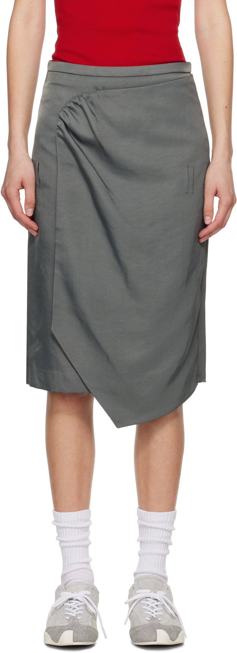 Hame ADER ERROR ADER error Product. 67 Midi Wrap Skirt Harmaa | BO01SSSK0201CC