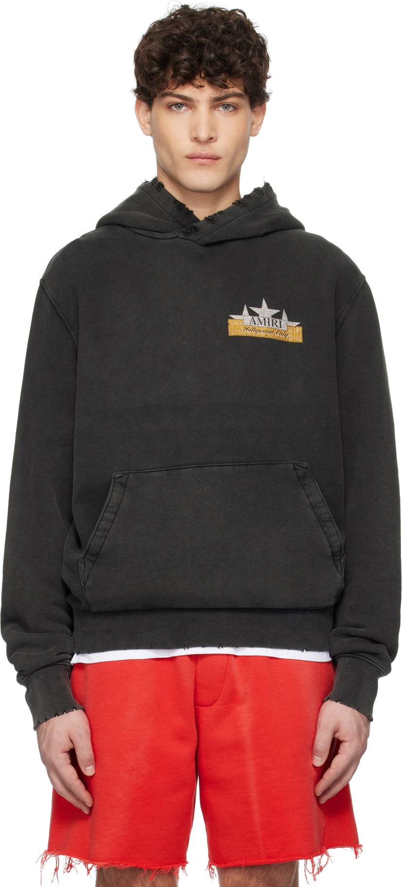 Huppari AMIRI AMIRI Vintage Crystal Star Hoodie Musta | AMJYHD1095