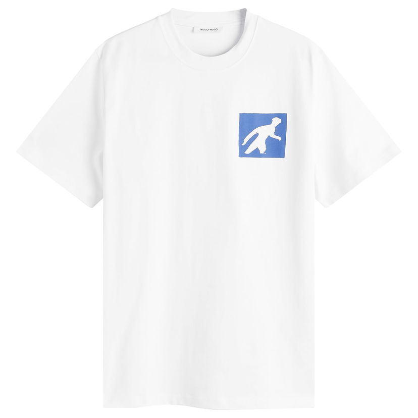 T-paita WOOD WOOD Stone Age Print T-Shirt White Valkoinen | 30250232-0001