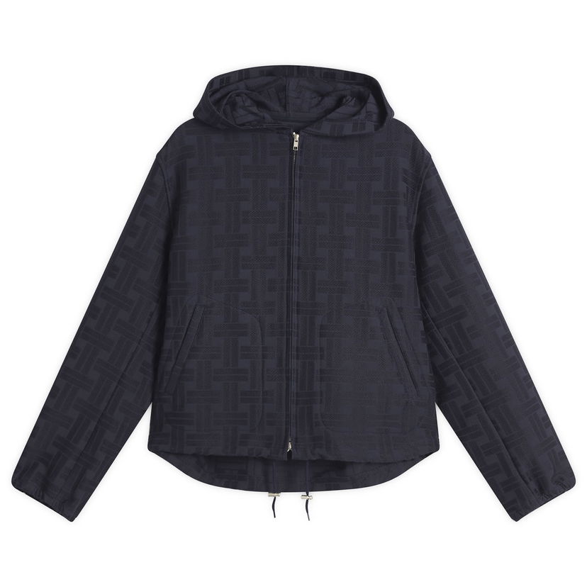 Tuulitakki KENZO Kenzo Weave Hooded Shirt, Size Large Tummansininen | FF55CH5329JX-79