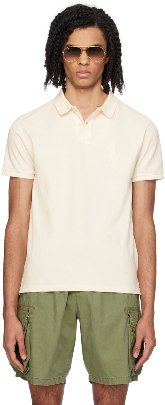 Poolopaita Polo by Ralph Lauren Off-White Big Pony Polo Valkoinen | 710938137004