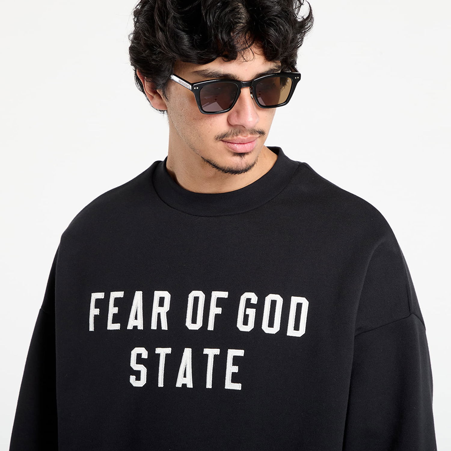Huppari Fear of God Fear of God Essentials 90's Crewneck Sweatshirt Musta | 192SP256550F-861, 1