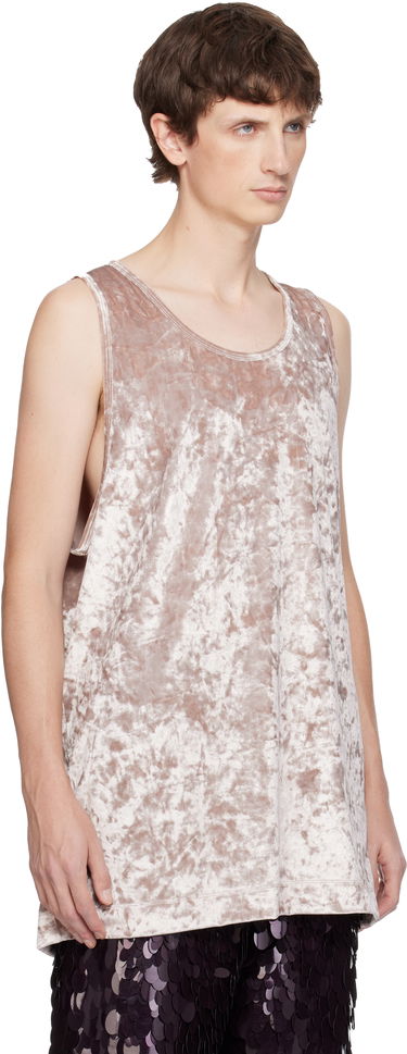 Tankkitoppi Dries Van Noten Dries Van Noten Crushed Velour Scoop Neck Tank Top Musta | 252-021131-2329, 4