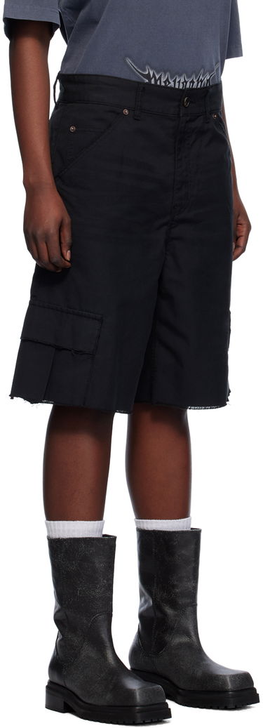 Shortsit We11done We11done Cropped Cargo Shorts Musta | WD-DP0-24-344-M-BK, 1