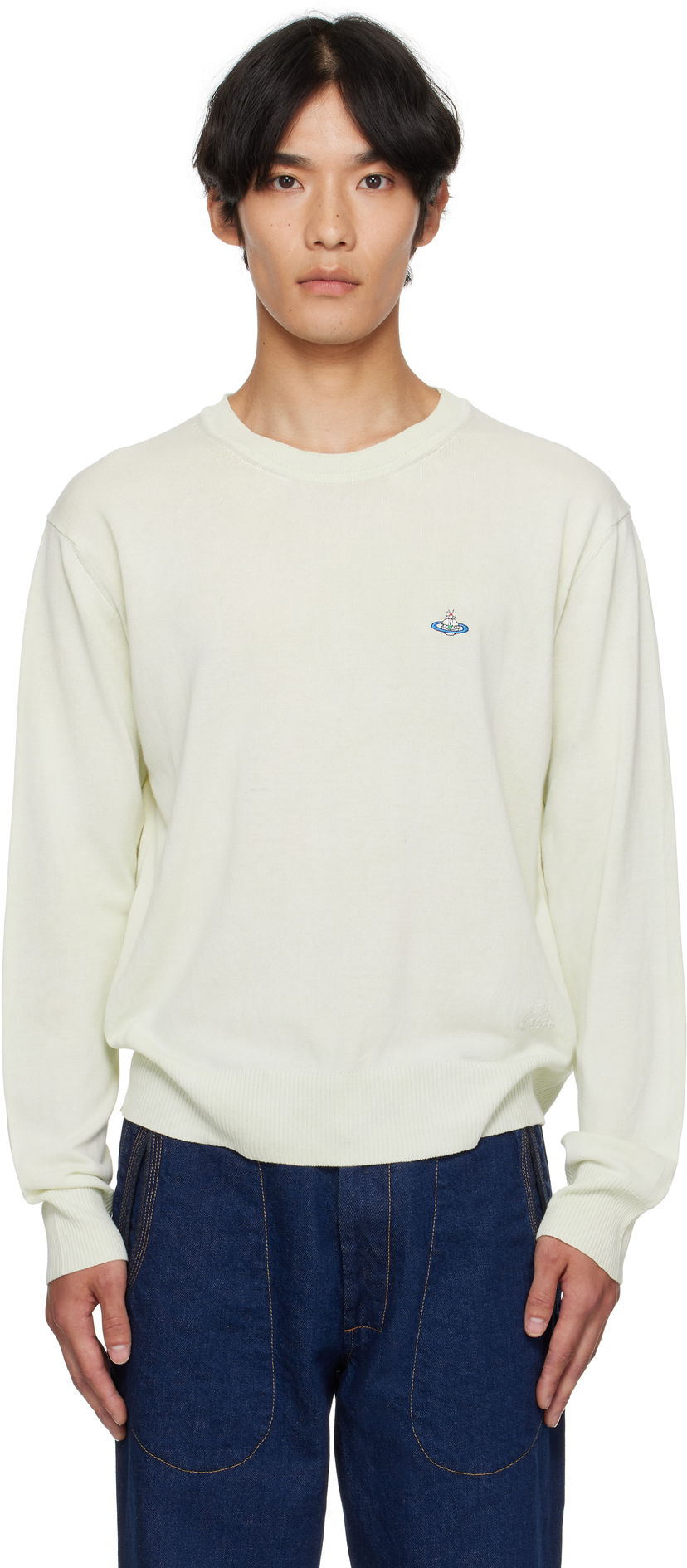 Villapaita Vivienne Westwood Vivienne Westwood Alex Round Neck Sweater Vihreä | 27010012-Y003K-
