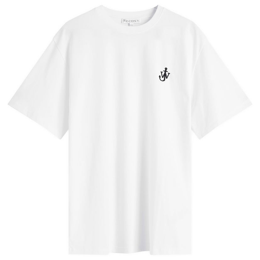 T-paita JW Anderson Jersey Anchor Embroidery T-Shirt Valkoinen | JT0257-PG1510-001