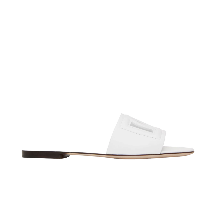 Tennarit ja kengät Dolce & Gabbana White 'DG' Cutout Slides Valkoinen | CQ0436 AY329