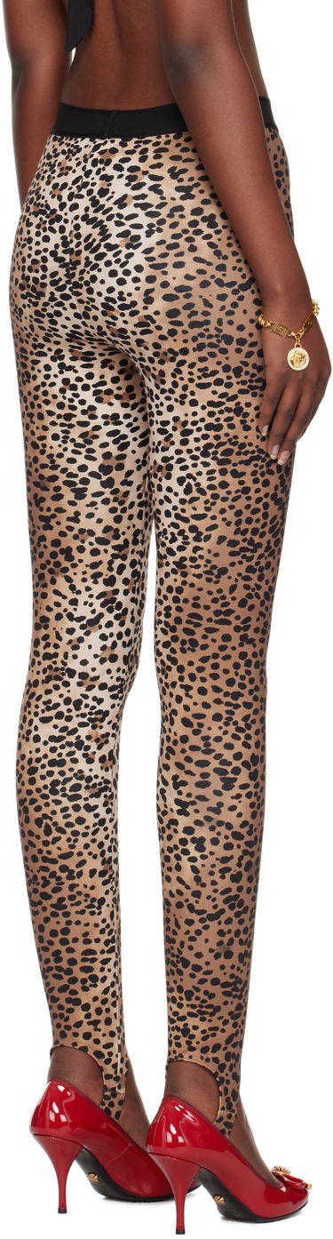 Leggingsit Versace Versace Leopard Print Stirrup Leggings Ruskea | 1015879_1A13676_5N540, 2