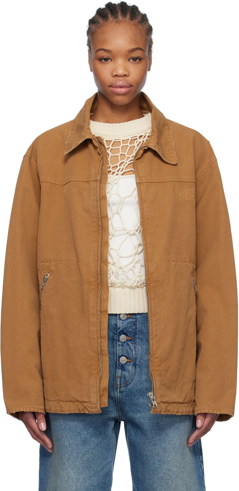 Takki Maison Margiela MM6 Maison Margiela Canvas Jacket Ruskea | SH0AM0048 M35249