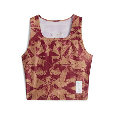 Crop top Puma PUMA x SAYSKY Abstract Pattern Crop Running Top Monivärinen | 527835_90, 6