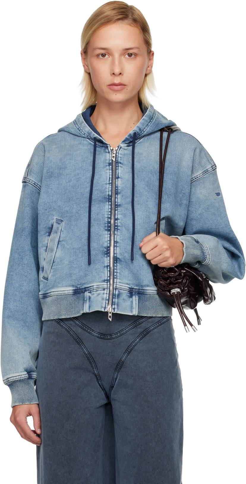 Huppari Diesel De-Giri-Crop Jogg Hoodie Sininen | A18241 09M32