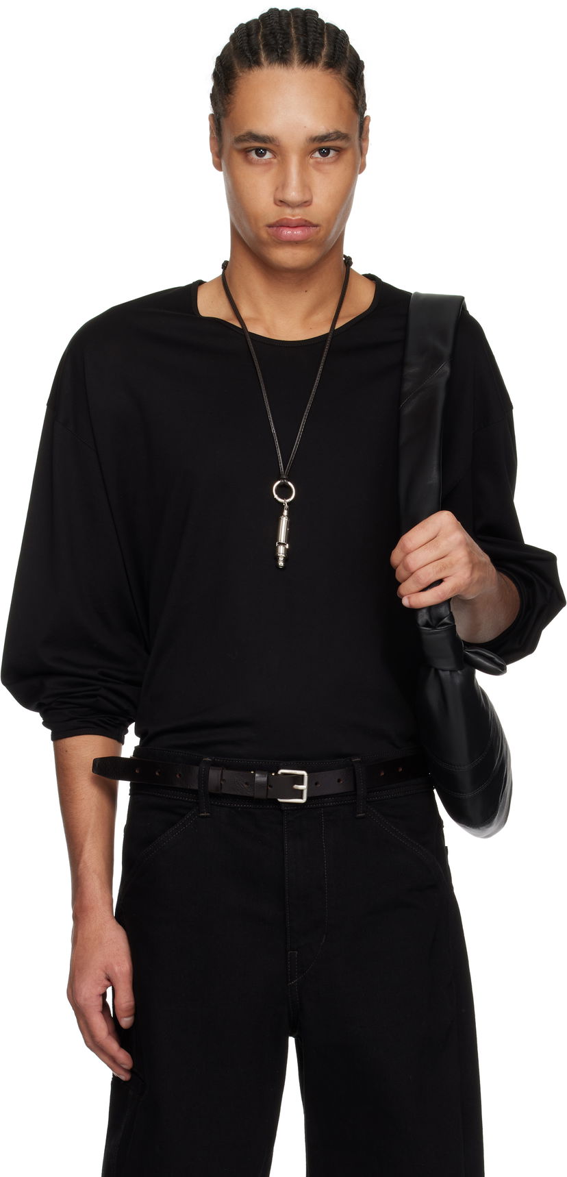 T-paita LEMAIRE Lemaire Relaxed Long Sleeve T-Shirt Musta | TO1375 LJ1018