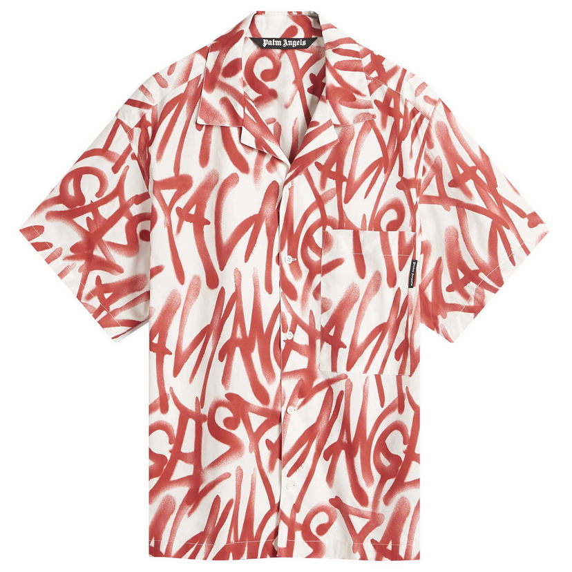 Paita Palm Angels Palm Angels Graffiti Vacation Shirt Valkoinen | PMGG00AS25FAB0030325