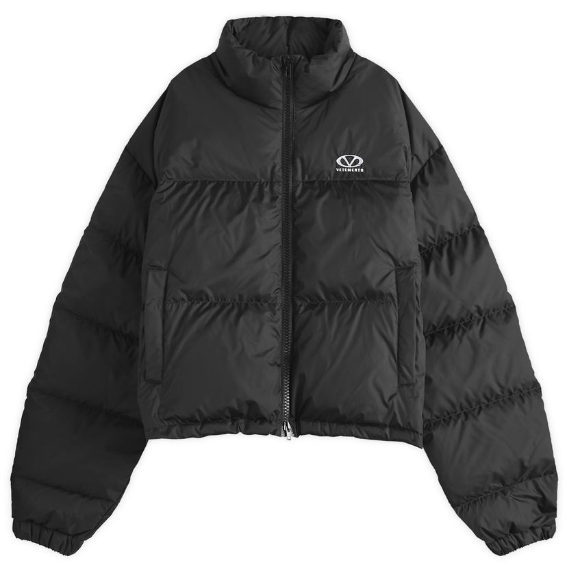 Puffer takki VETEMENTS Vetements Logo Puffer Jacket, Size Large Musta | UA66JA350B