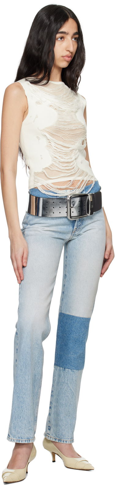 Jeans Maison Margiela MM6 Maison Margiela Patchwork Jeans Sininen | S62LB0187 M30018, 4