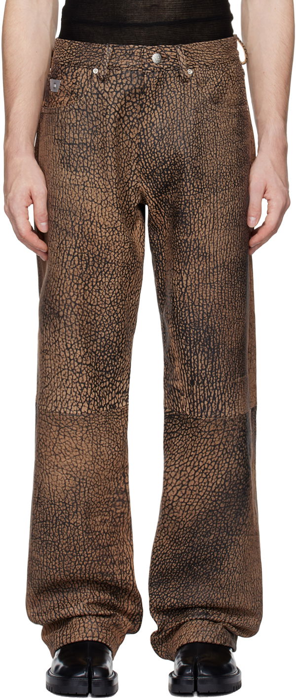 Housut MISBHV Safari Leather Pants Ruskea | 241M326