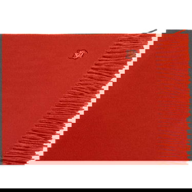 Huivi MAISON KITSUNÉ Fox Head Patch Wool Scarf Punainen | LM06201WA0018-M669, 0