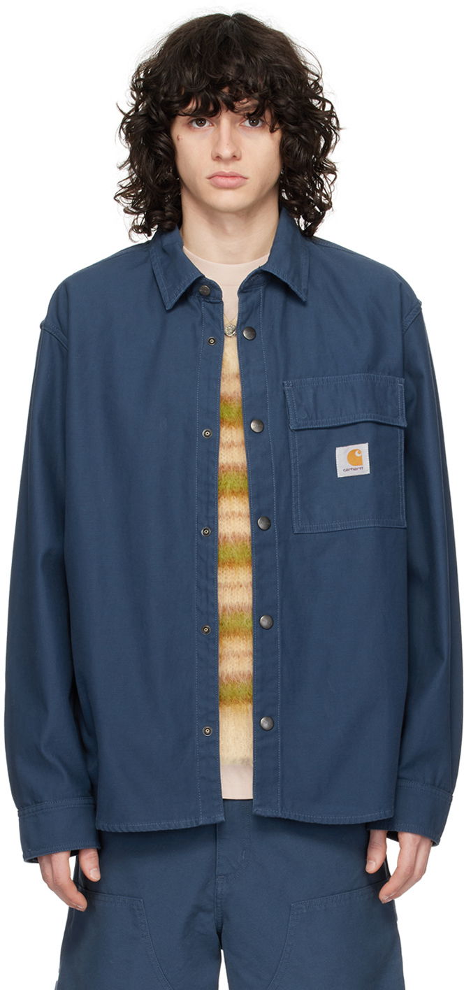 Paita Carhartt WIP Workwear Button-Up Shirt Jacket Sininen | I033443