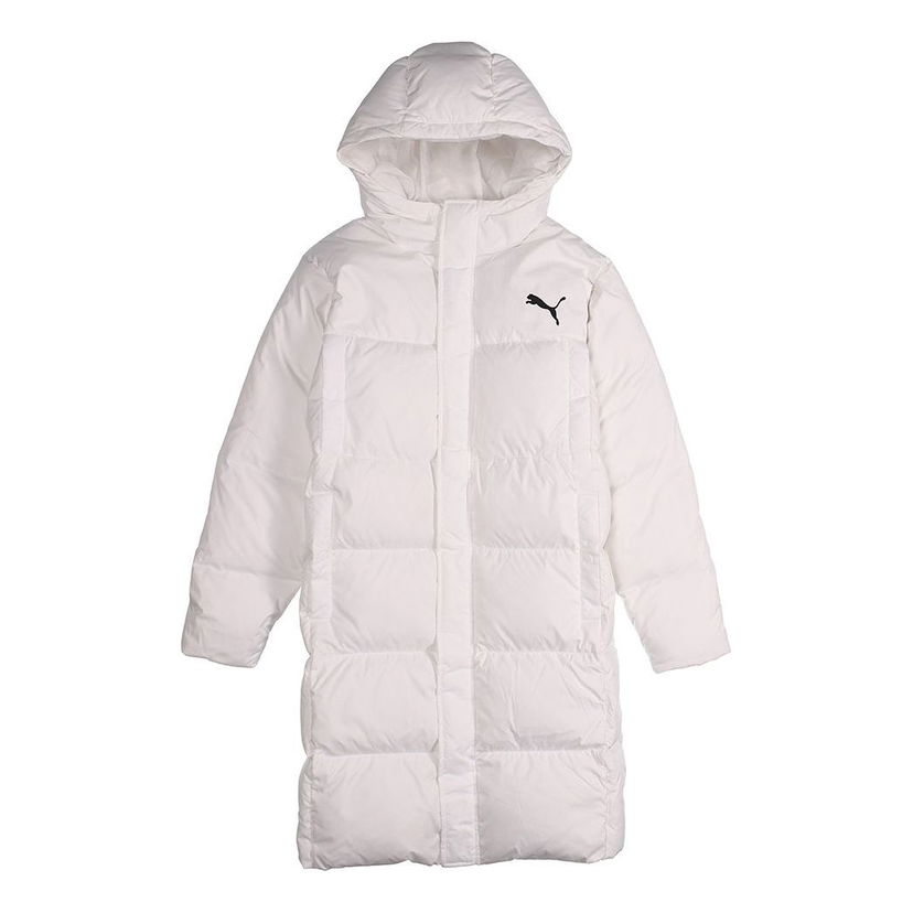 Puffer takki Puma Long Padded Sportswear Jacket Valkoinen | 581642-02