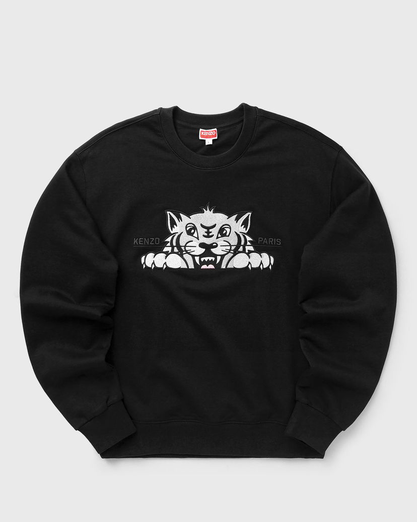Huppari KENZO Happy Tiger Embroidered Sweatshirt Musta | FF65SW2654MF.99J