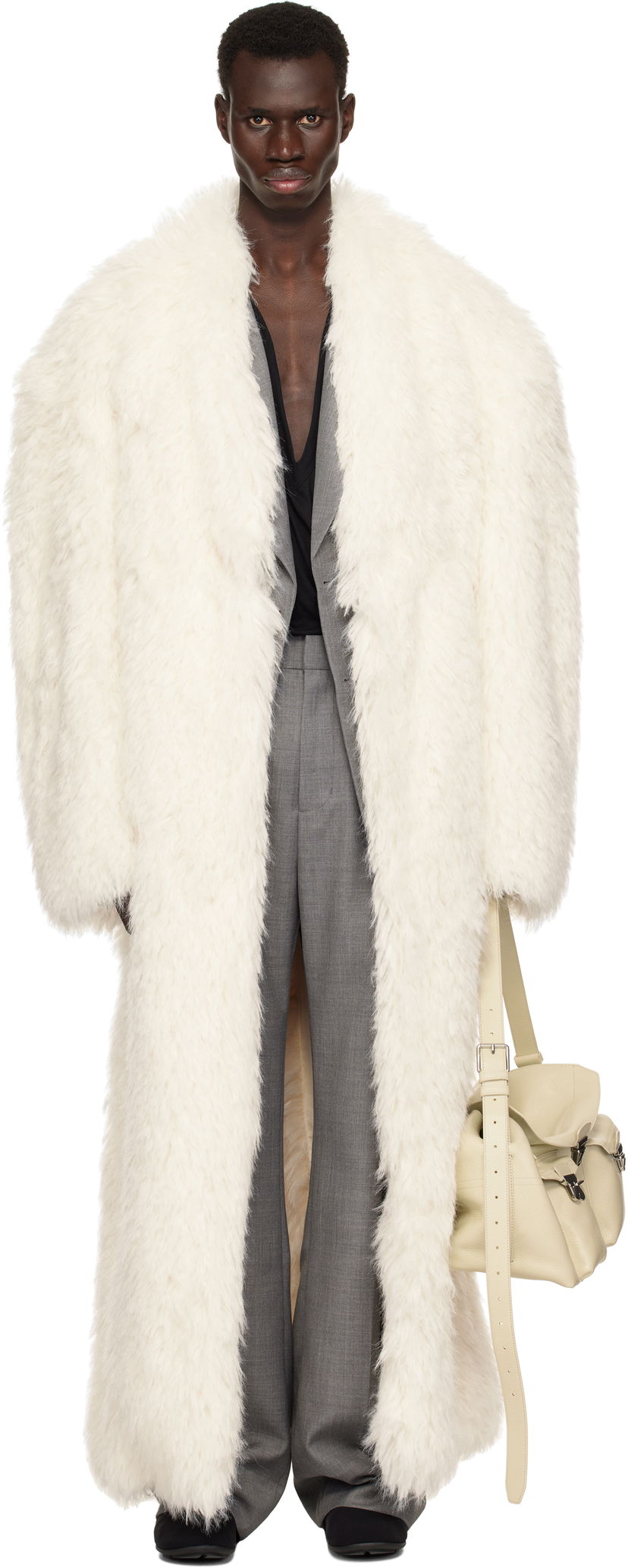 Takit Entire Studios Entire Studios Chrysalis Faux-Fur Coat Valkoinen | ES2688FR